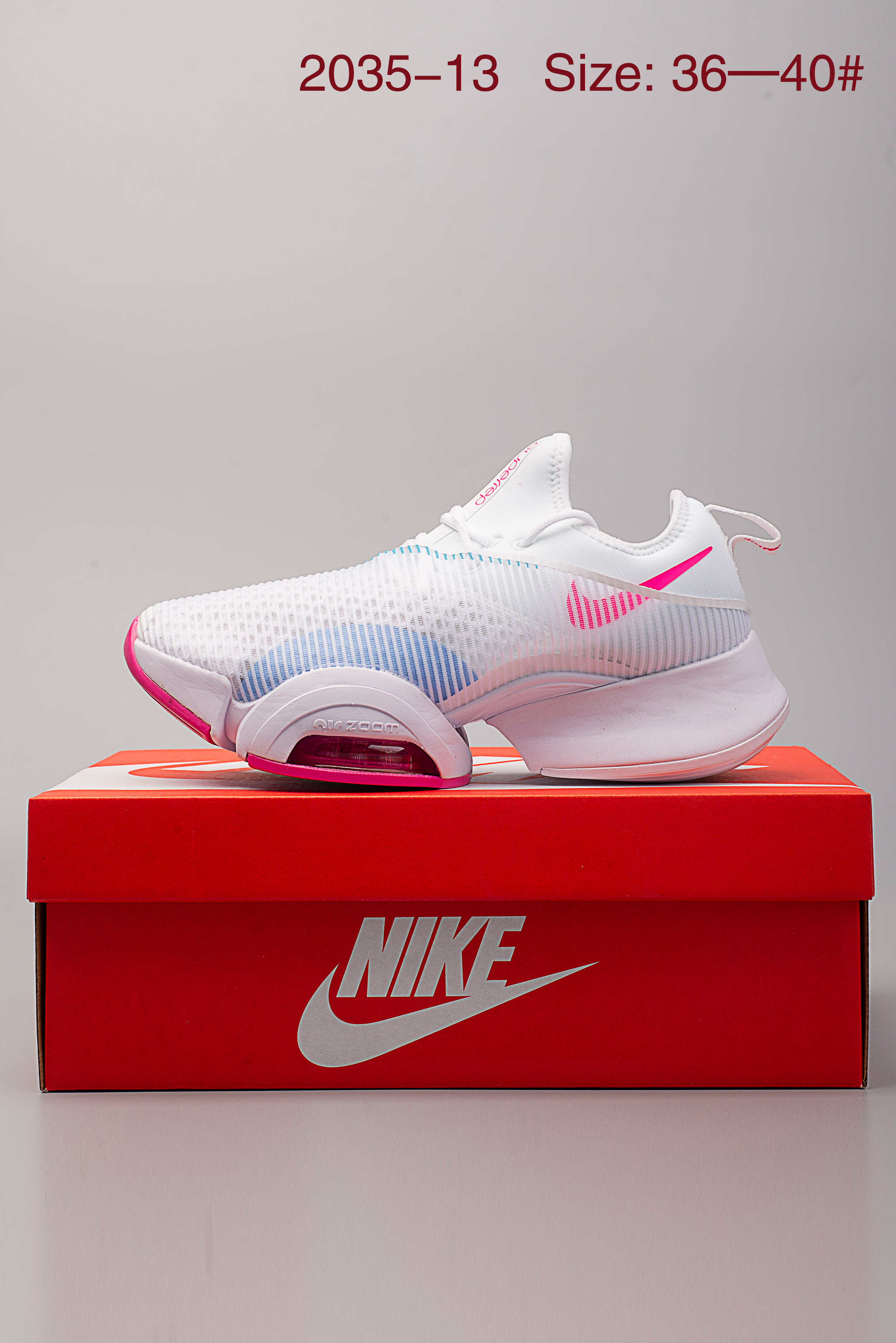 Women Nike AIR ZOOM SUPERREP White Pink Blue Shoes - Click Image to Close